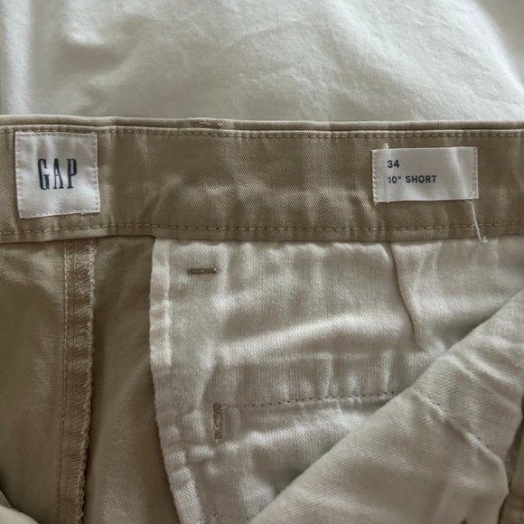 Men's Gap 10" Vintage Chino Shorts, Khaki Sz. 34 - Picture 4 of 5